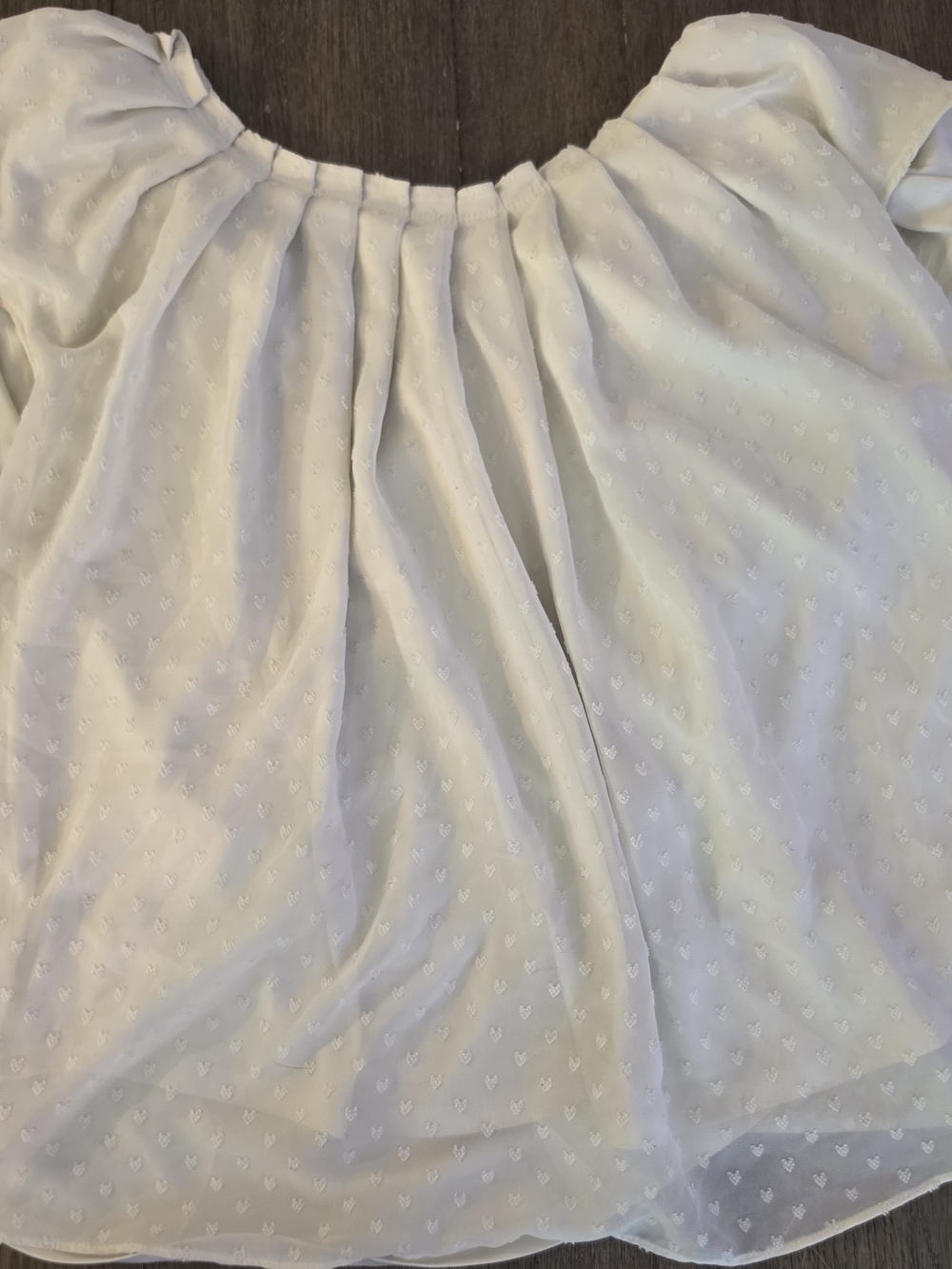 Women's LC Lauren Conrad Cream Textured Pleated Eyelet Blouse Size 1X